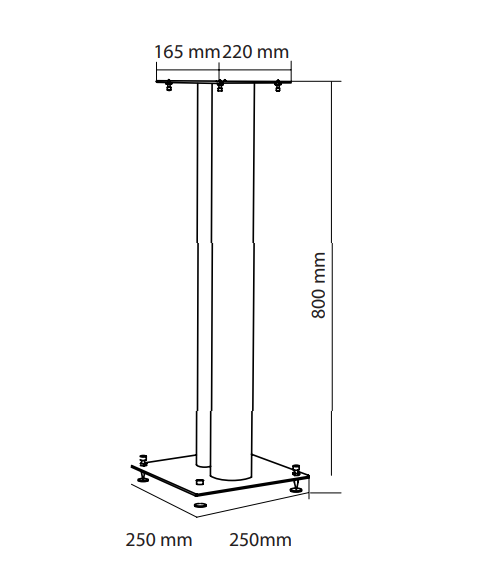 NorStone luidsprekerstand Stylum 3 eiken hoogte 80,5 cm. per set 2 stuks - Afbeelding 8