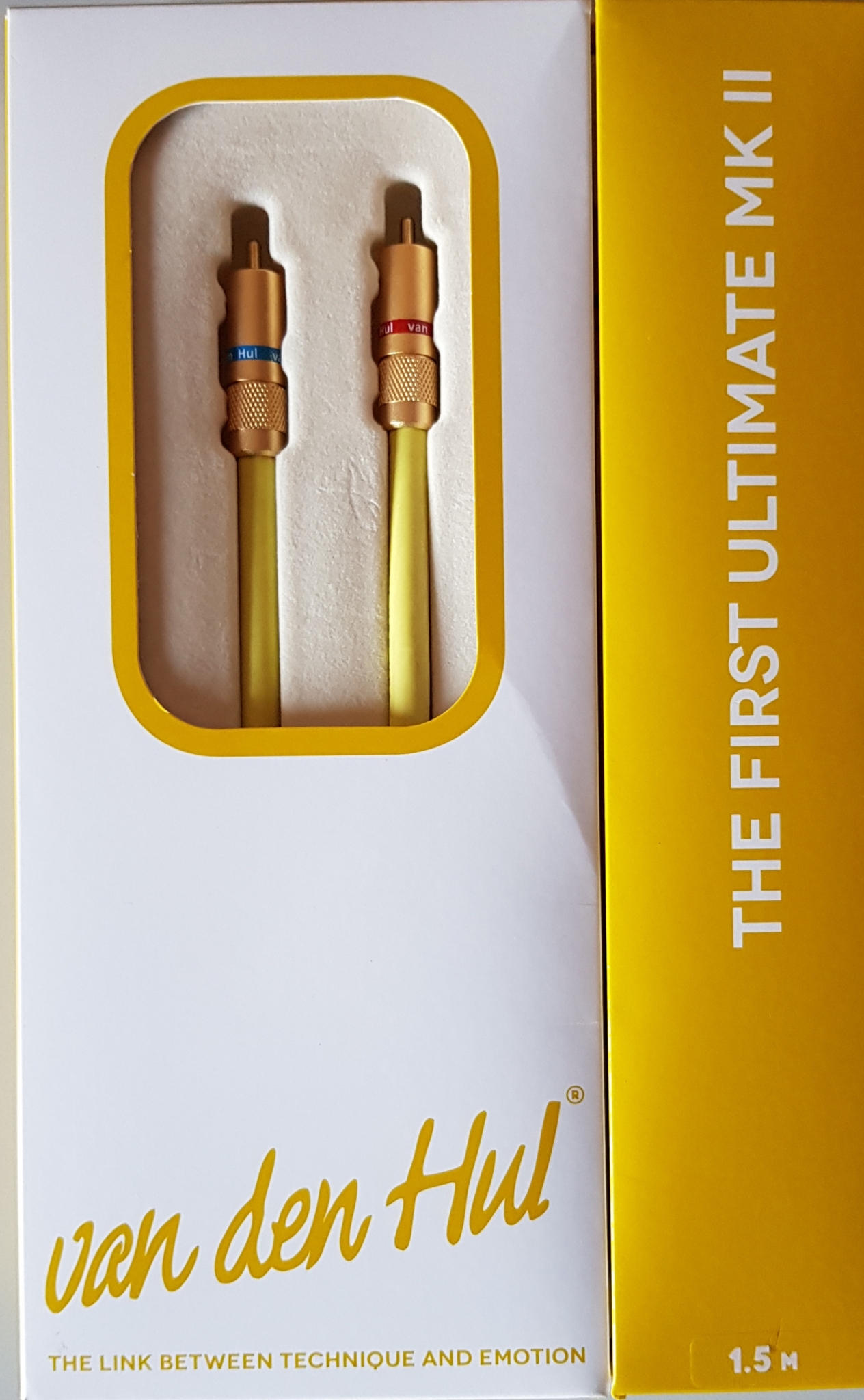 Van den Hul The First Ultimate MK II RCA Interlink LSC-kerngeleider en carbon coating stereoset 2 stuks vanaf 0,8 meter - Afbeelding 5