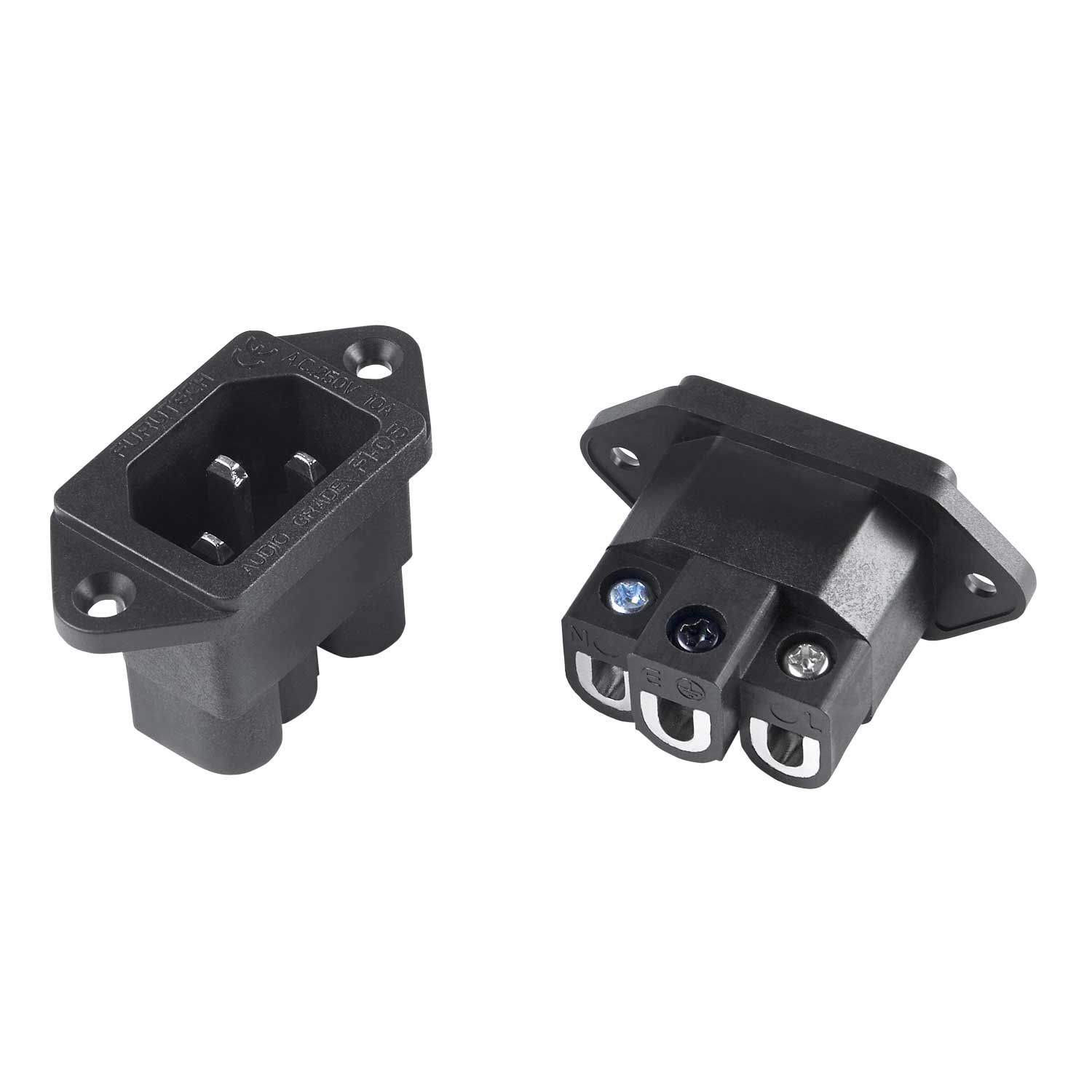 Furutech FI-06 Rhodium NCF Chassisdeel IEC C14 inlet per stuk - Afbeelding 2