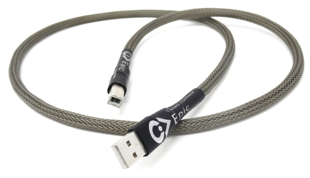 Chord Company Epic USB A-B verzilverde geleiders vanaf 1,0 meter