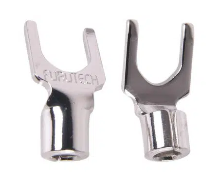 Furutech FP-203 Rhodium-plated spade tot Ø4mm per set 4 stuks